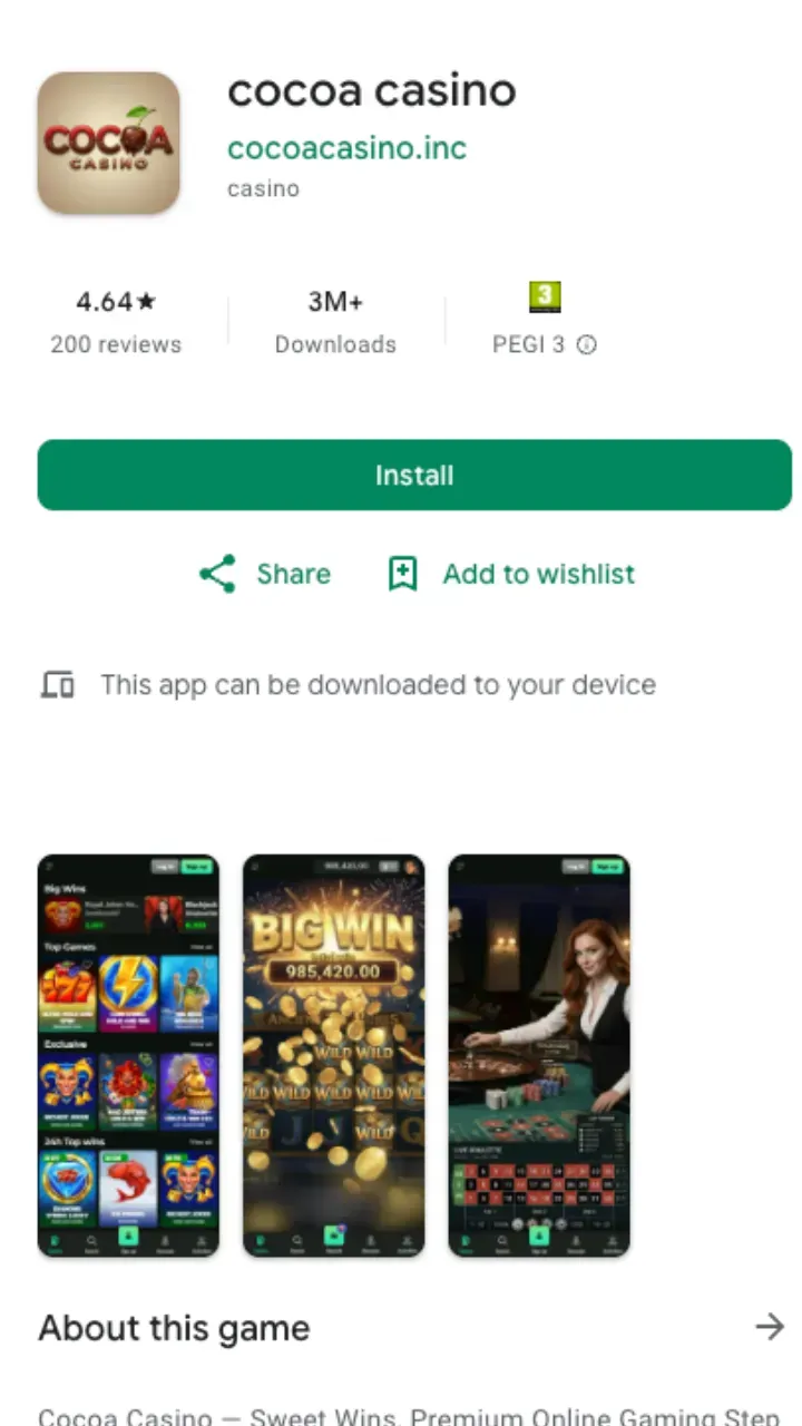 Cocoa Casino app